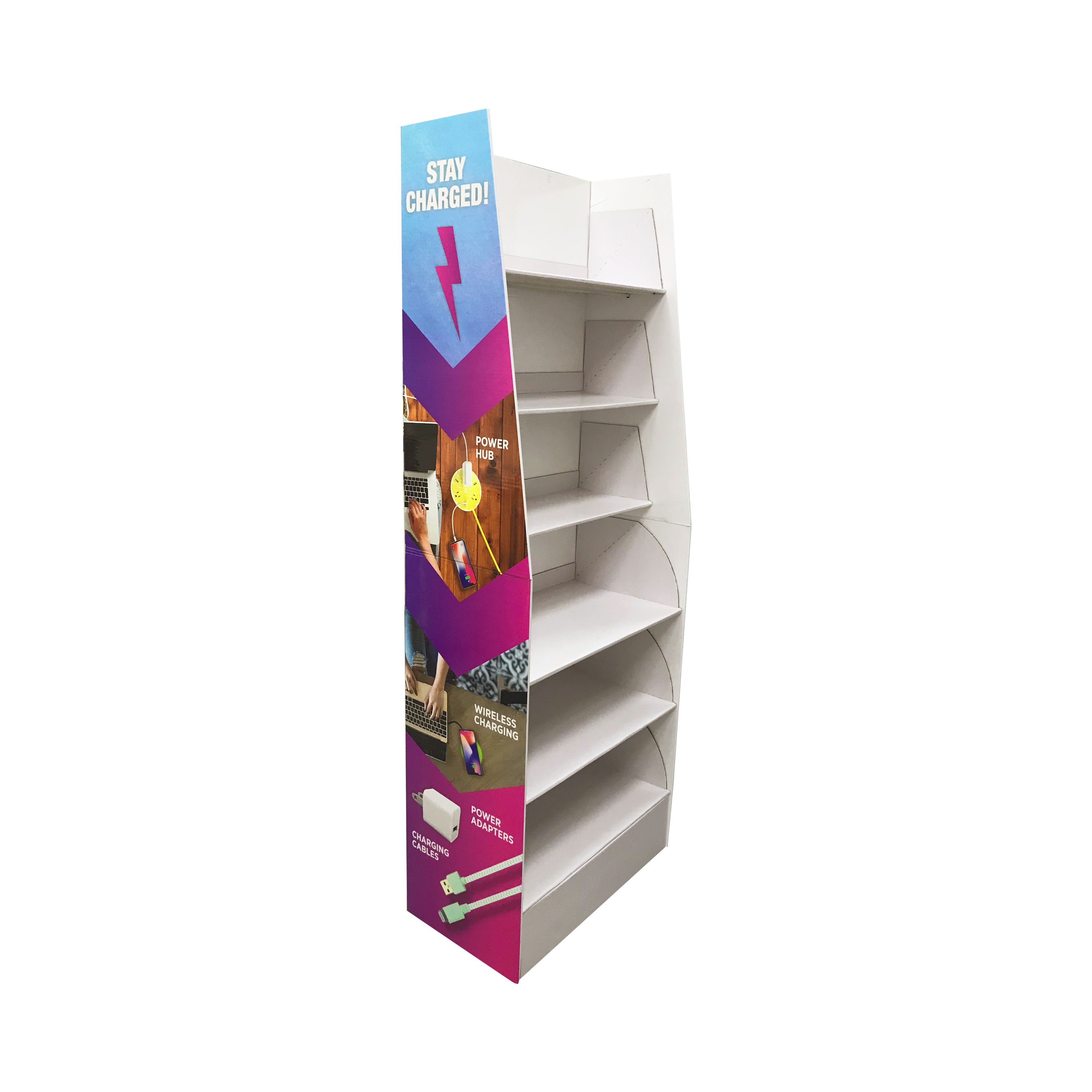 Cardboard Sidekick Hangsell Display with Shelf