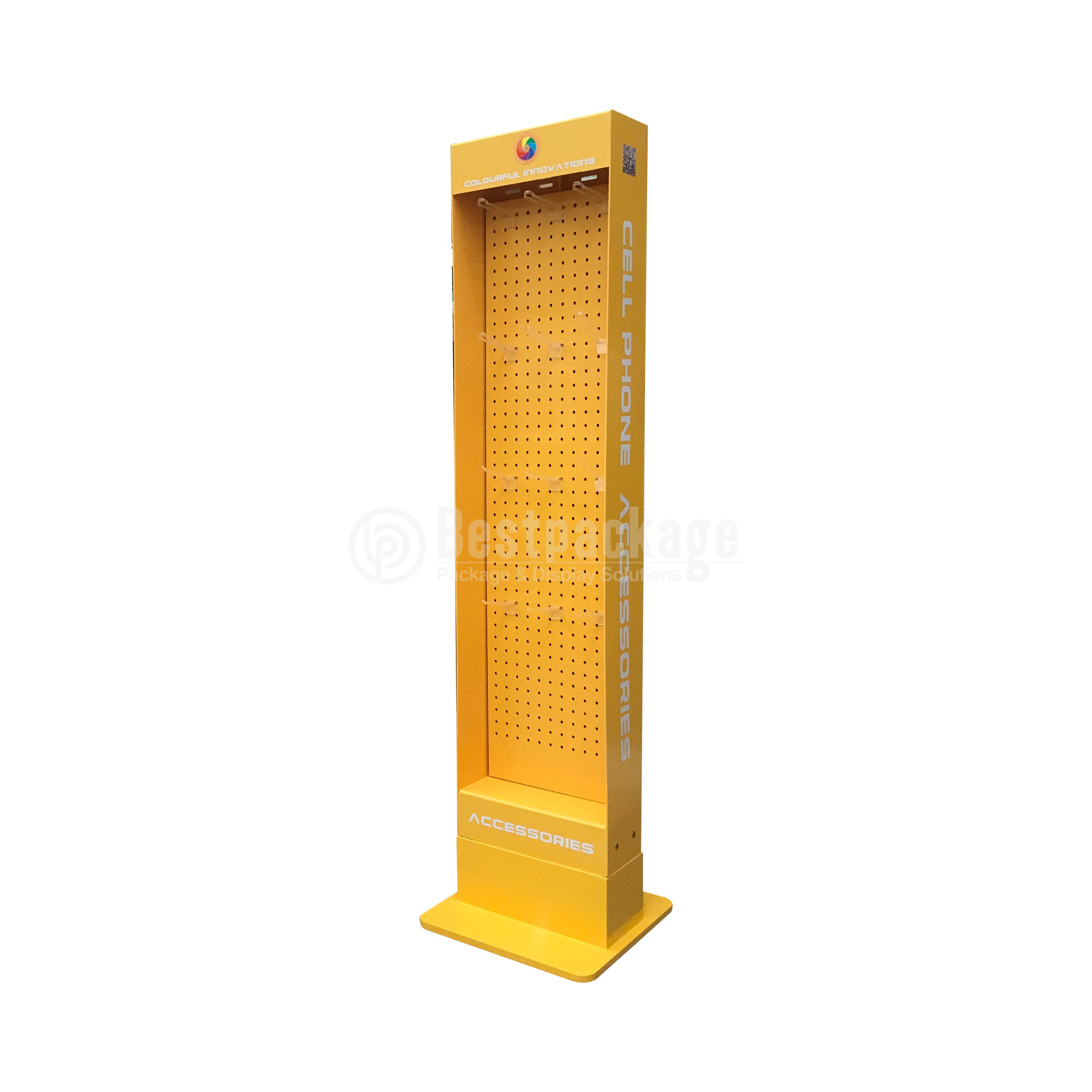 DPF01005 Plastic Pegboard Display, Small Electronic Display, Accessory Display, Spinning Floor Display