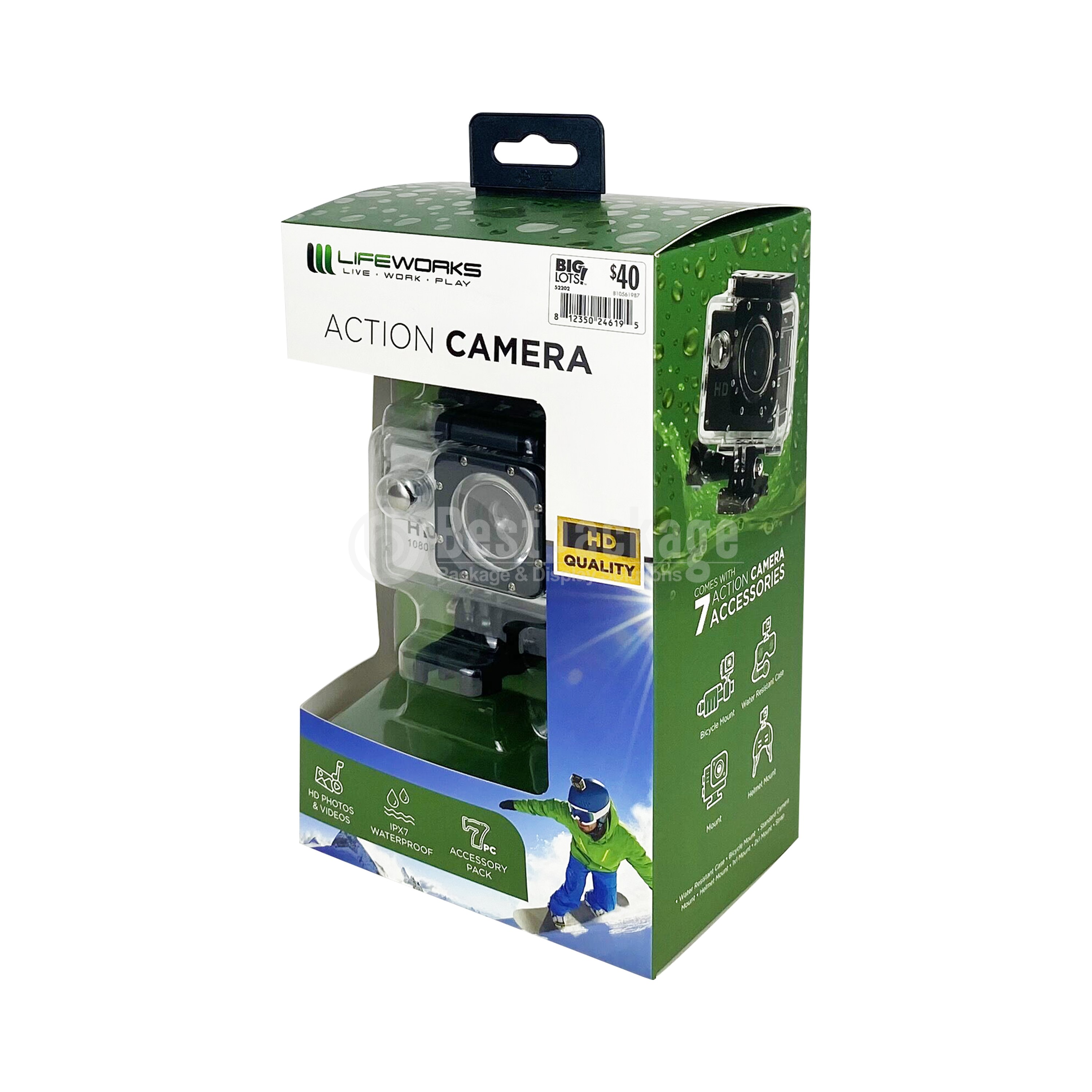 RT01024 Card Stock Paper box, Action Camera Package, Electronic Package,