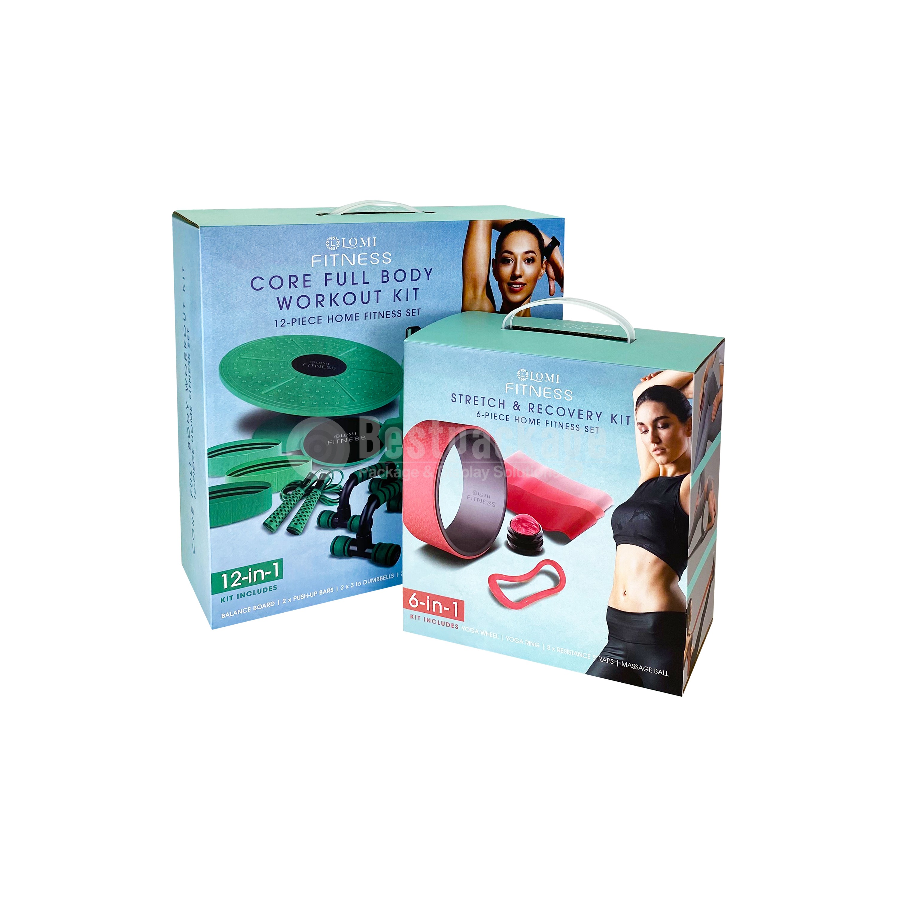 RT02014 Corrugated Cardoard box,Core Full Body Workout Kit Package, Fitness Equipment Package,
