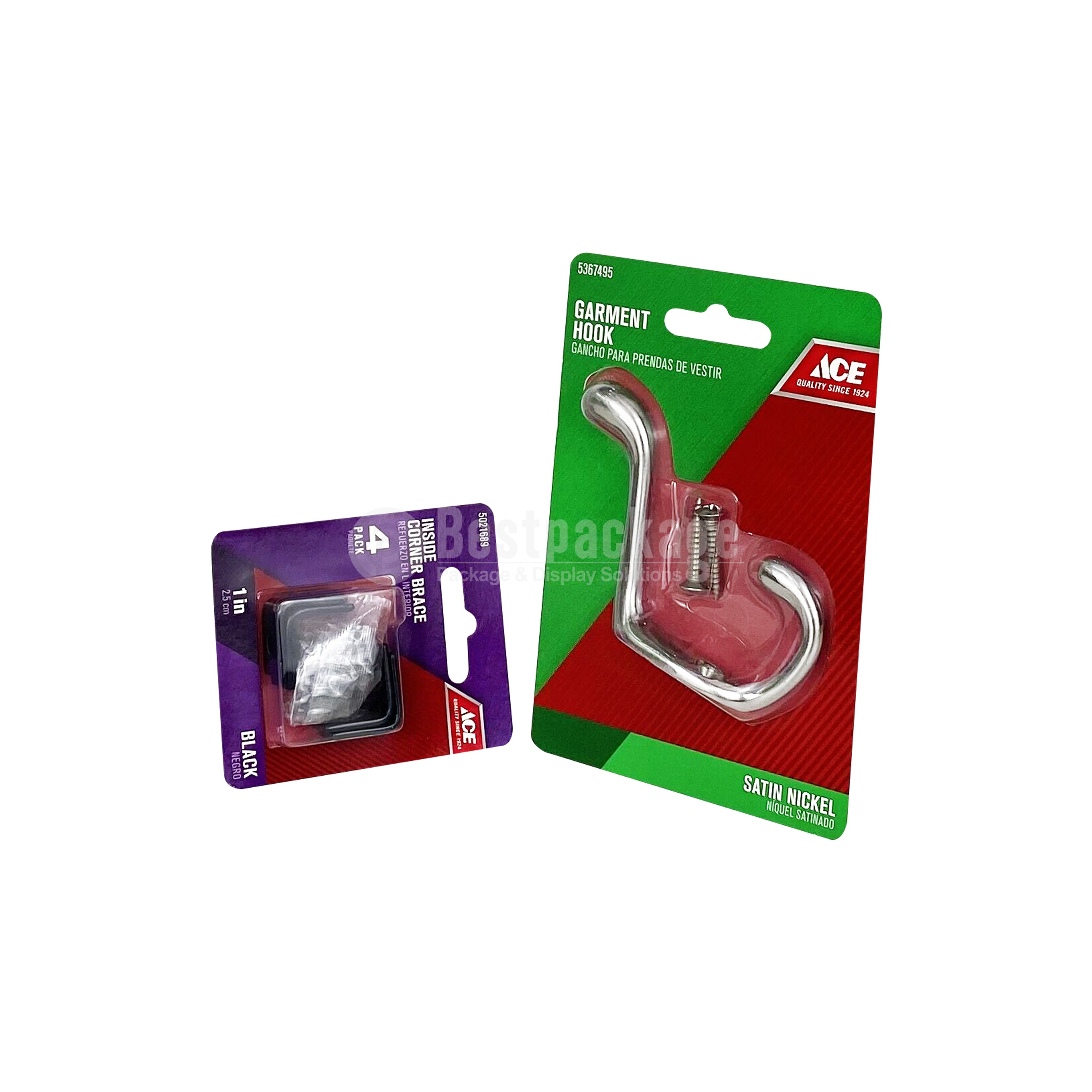 RT05011 Trapped Blister Package, Garment Hook Package, Hardware Package,